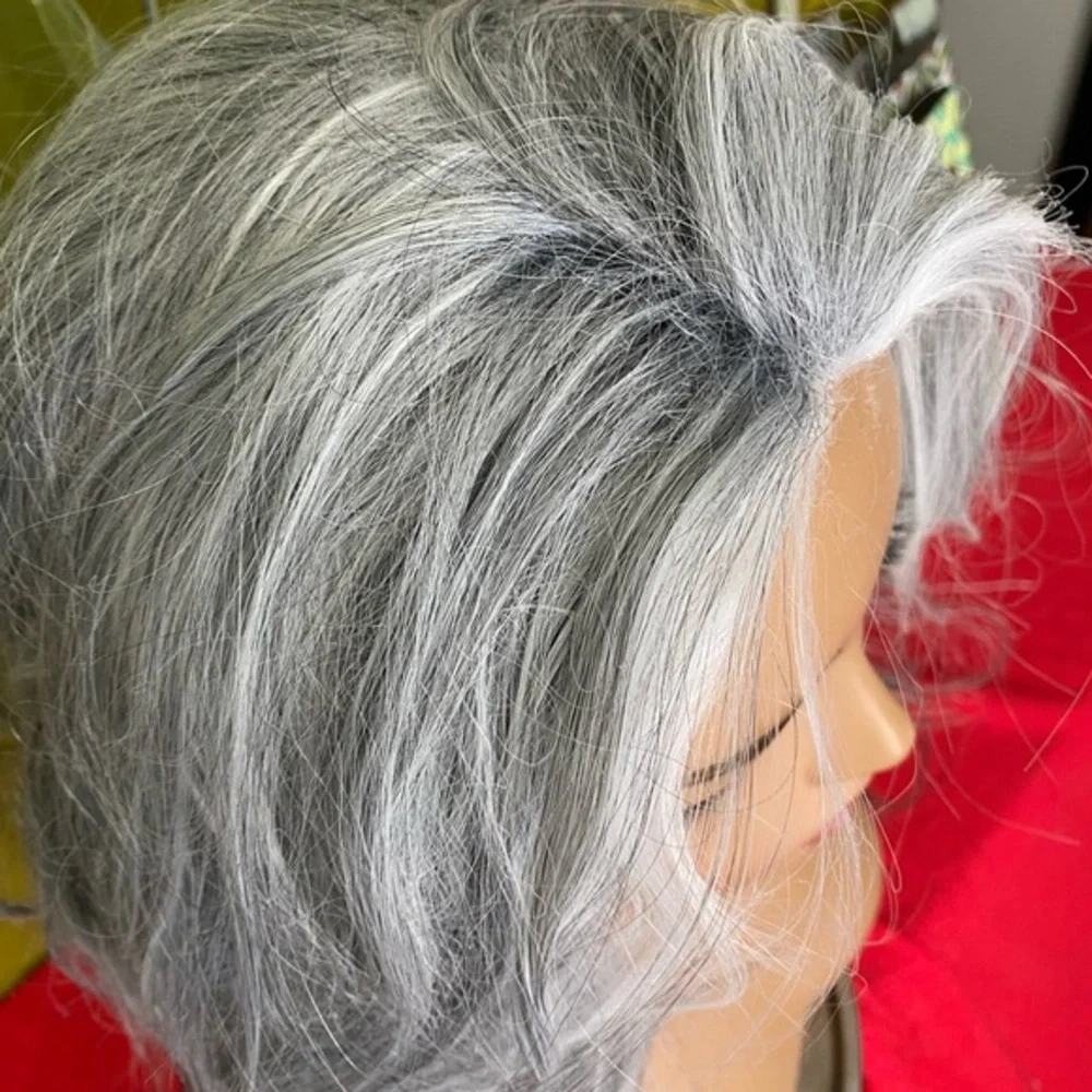 silver fox blowout volume wig